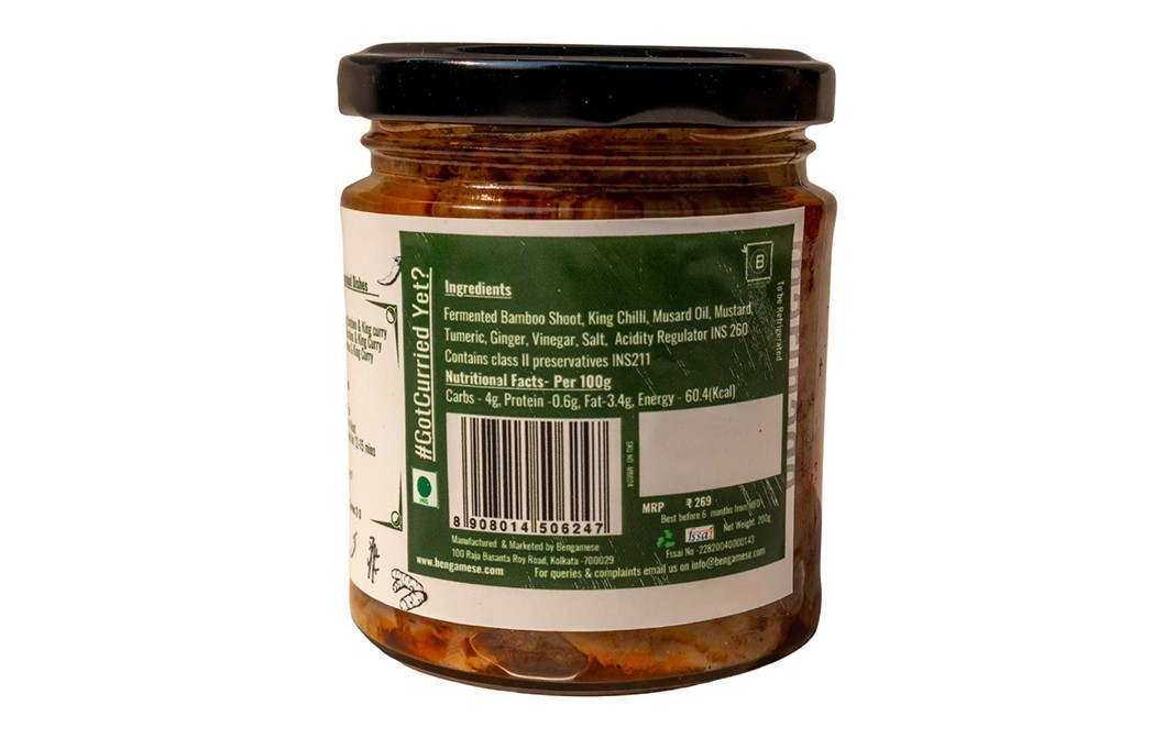 Bengamese Bamboo & King Chilli Marinade   Glass Jar  200 grams